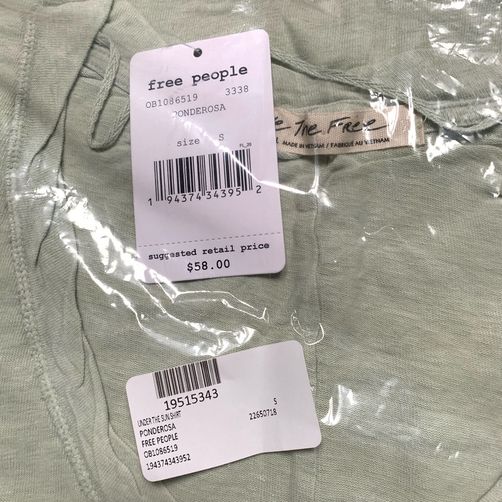 NWT Free People Under The Sun Tee in Ponderosa - Picture 5 of 6